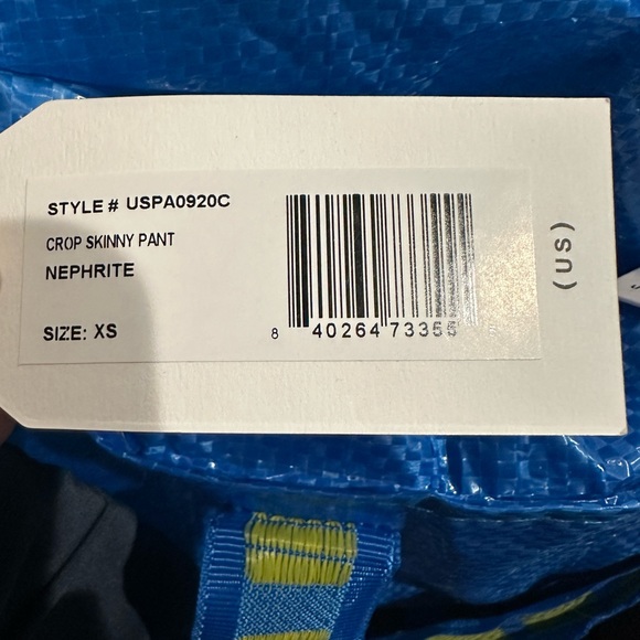 NWT Universal Standard High Rise Crop Skinny Pant in Nephrite Blue XS 10-12 - Picture 2 of 5